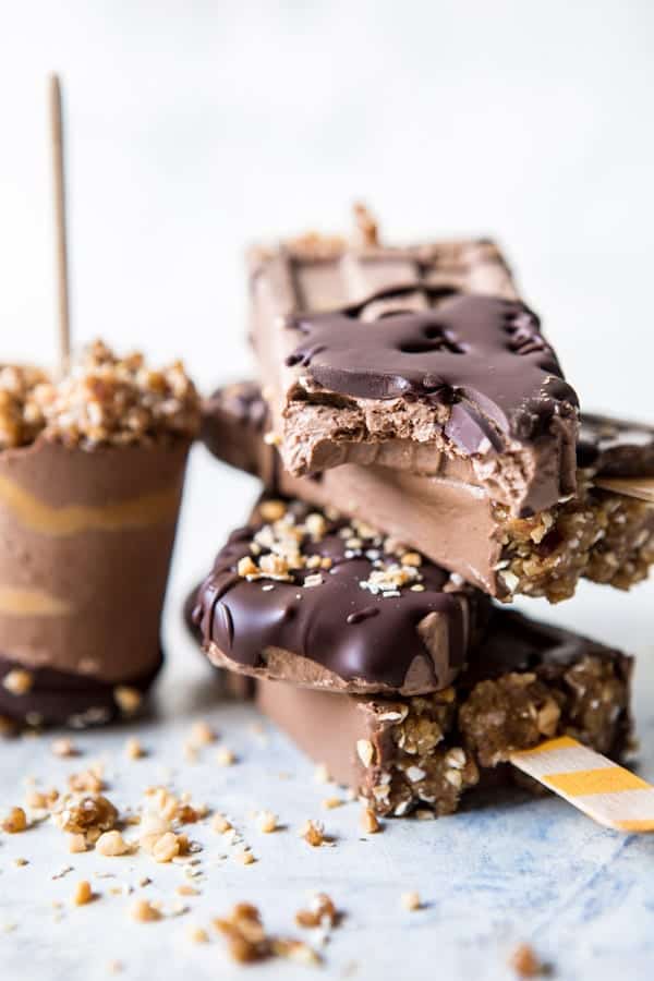 Peanut Butter Swirled Chocolate Fudge Popsicles | halfbakedharvest.com @hbharvest
