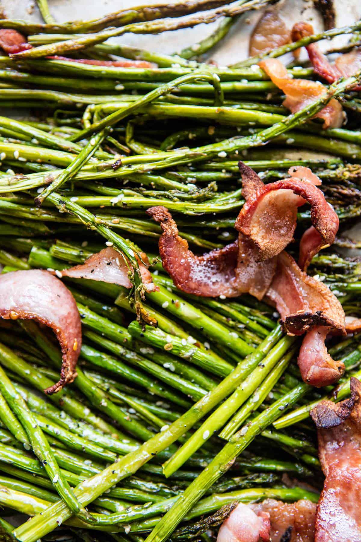 Sesame Roasted Asparagus, Egg and Bacon Salad | halfbakedharvest.com @hbharvest