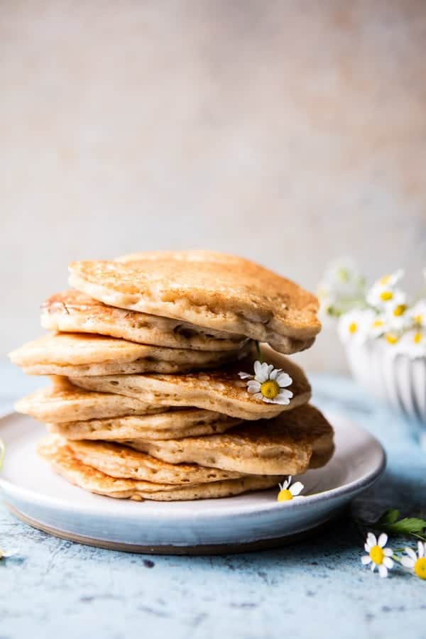 Buttermilk Pancakes with Chamomile Cream and Gingered Strawberries | halfbakedharvest.com @hbharvest