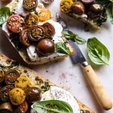 Caprese Burrata Garlic Bread | halfbakedharvest.com @hbharvest