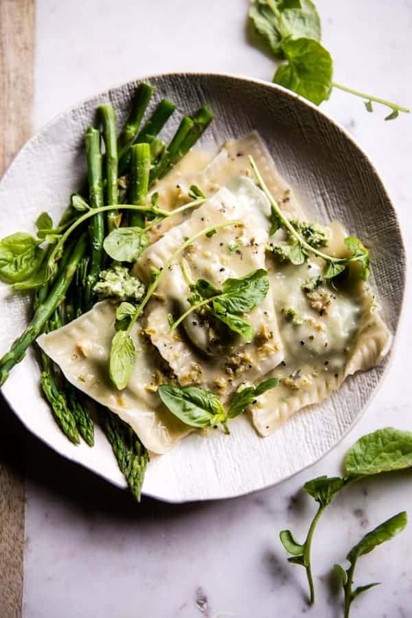Easiest Lemon Ricotta Asparagus Ravioli | halfbakedharvest.com @hbharvest