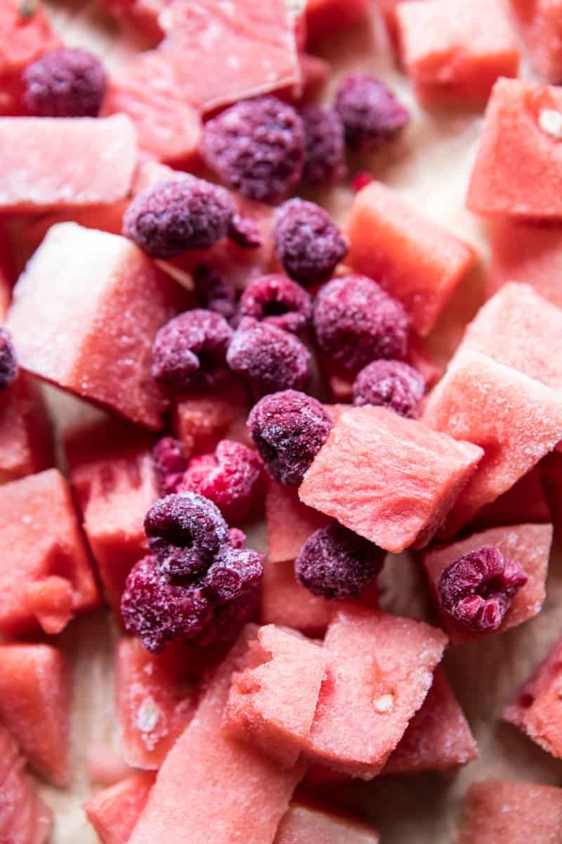 Frozen Watermelon Rose Sangria Slushies | halfbakedharvest.com @hbharvest