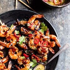 Honey Garlic Korean BBQ Grilled Shrimp | halfbakedharvest.com @hbharvest
