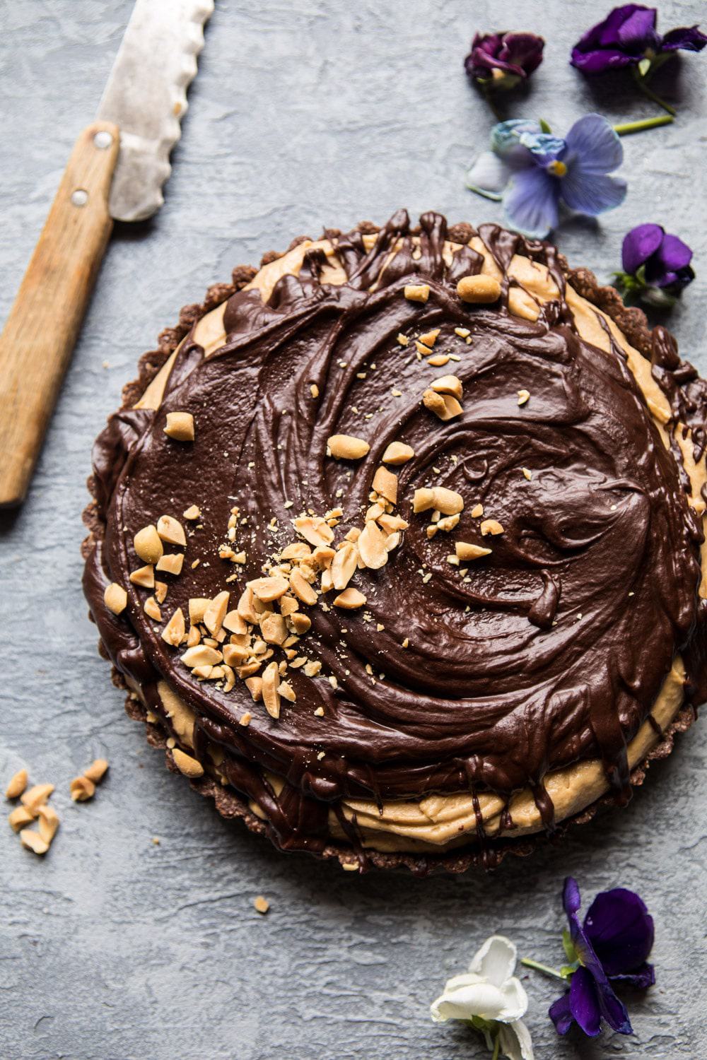 Frozen Peanut Butter Cup Pie | halfbakedharvest.com @hbharvest