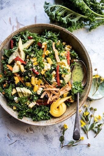 Southwest Mango, Kale, and Quinoa Chopped Salad | halfbakedharvest.com @hbharvest