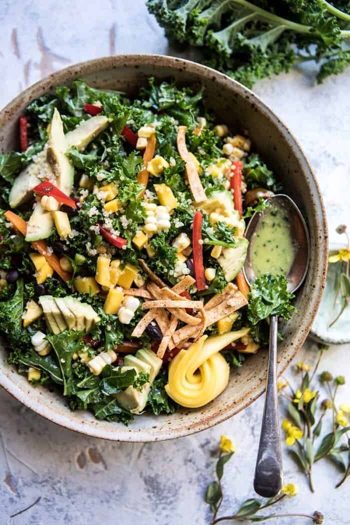 Southwest Mango, Kale, and Quinoa Chopped Salad | halfbakedharvest.com @hbharvest