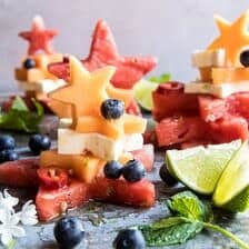 Blueberry, Melon, Feta, Fruit Salad Stacks | halfbakedharvest.com @hbharvest