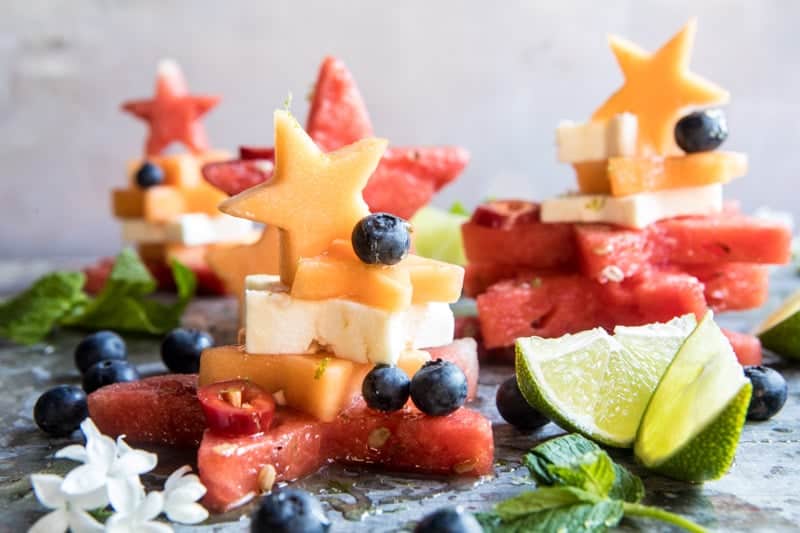 Blueberry, Melon, Feta, Fruit Salad Stacks | halfbakedharvest.com @hbharvest