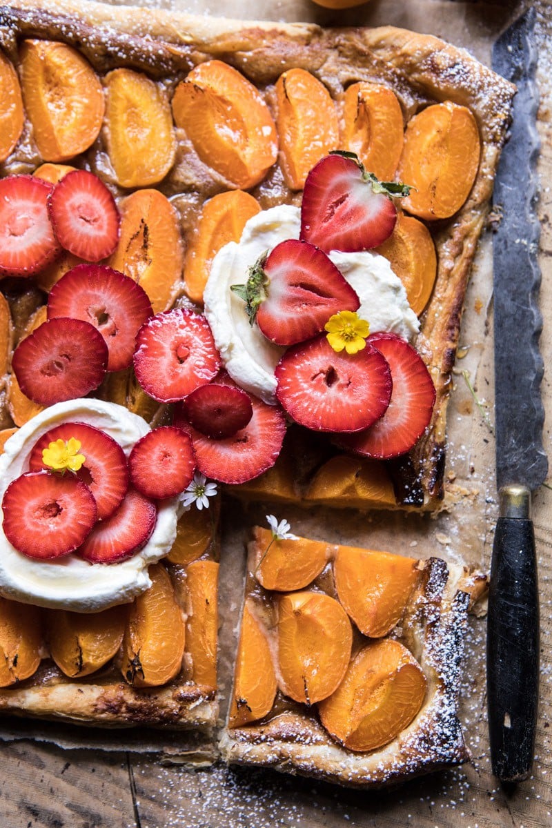 Honey Strawberry Apricot Tart | halfbakedharvest.com @hbharvest