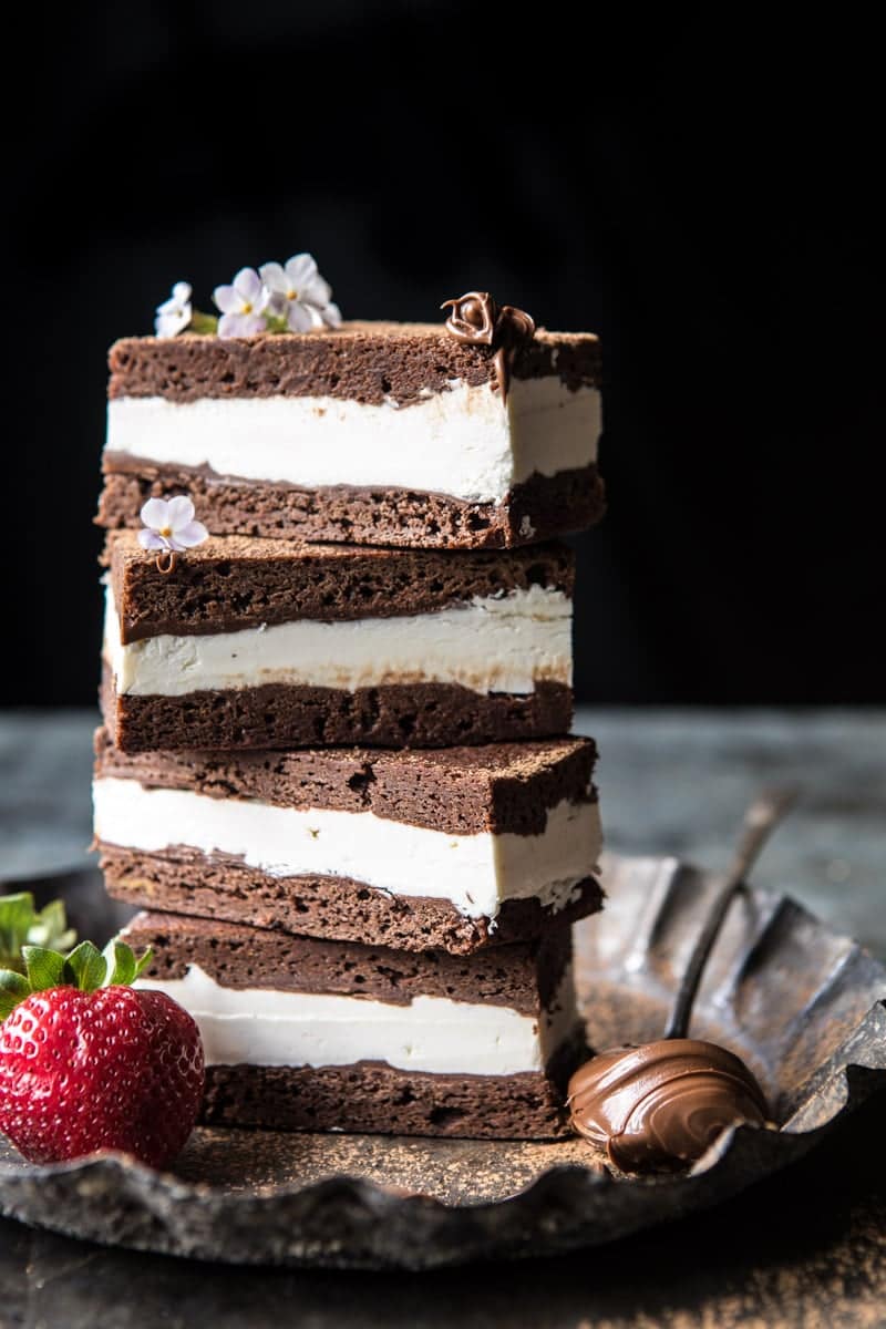 Tiramisu Brownie Ice Cream Sandwich Bars