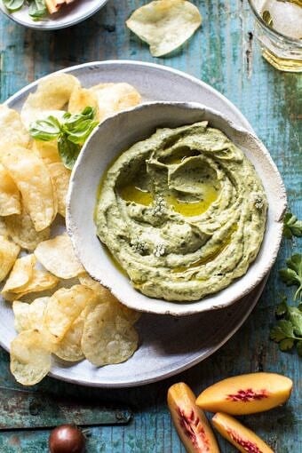 10 Minute Garden Herb Avocado Dip | halfbakedharvest.com @hbharvest