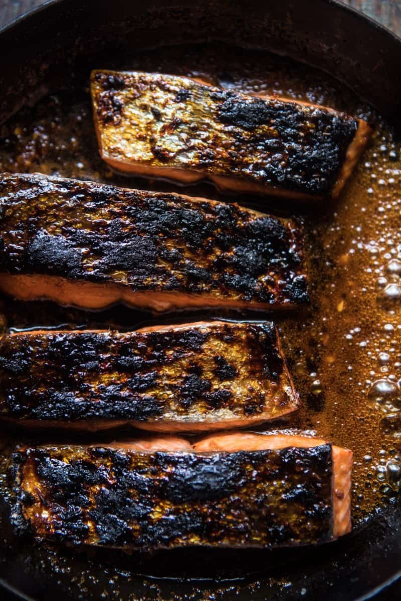 20 Minute Crispy Honey Ginger Salmon | halfbakedharvest.com @hbharvest