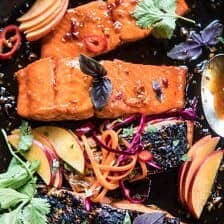 20 Minute Crispy Honey Ginger Salmon | halfbakedharvest.com @hbharvest