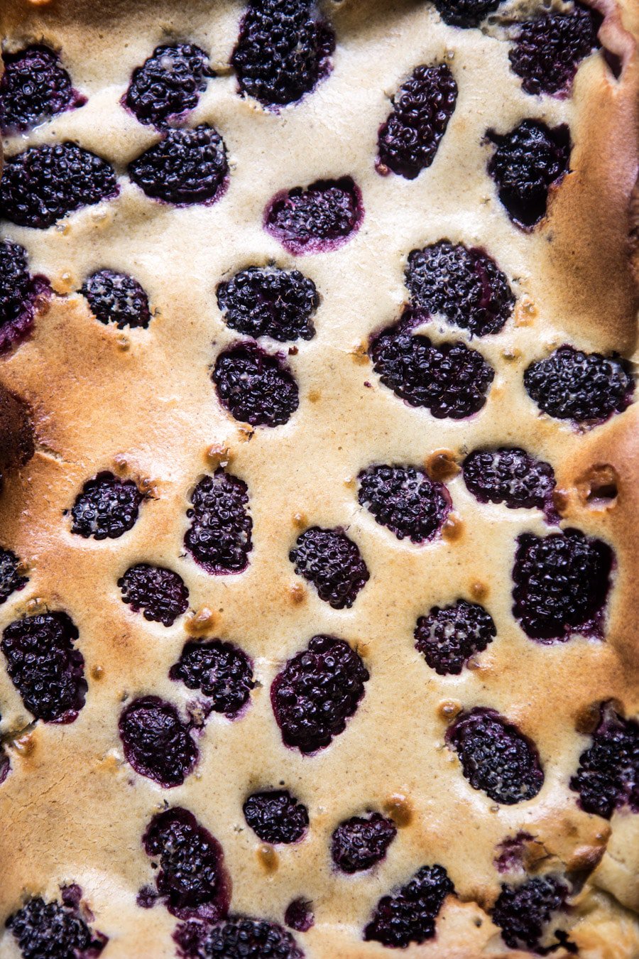 Blackberry Lavender White Chocolate Clafoutis | halfbakedharvest.com @hbharvest