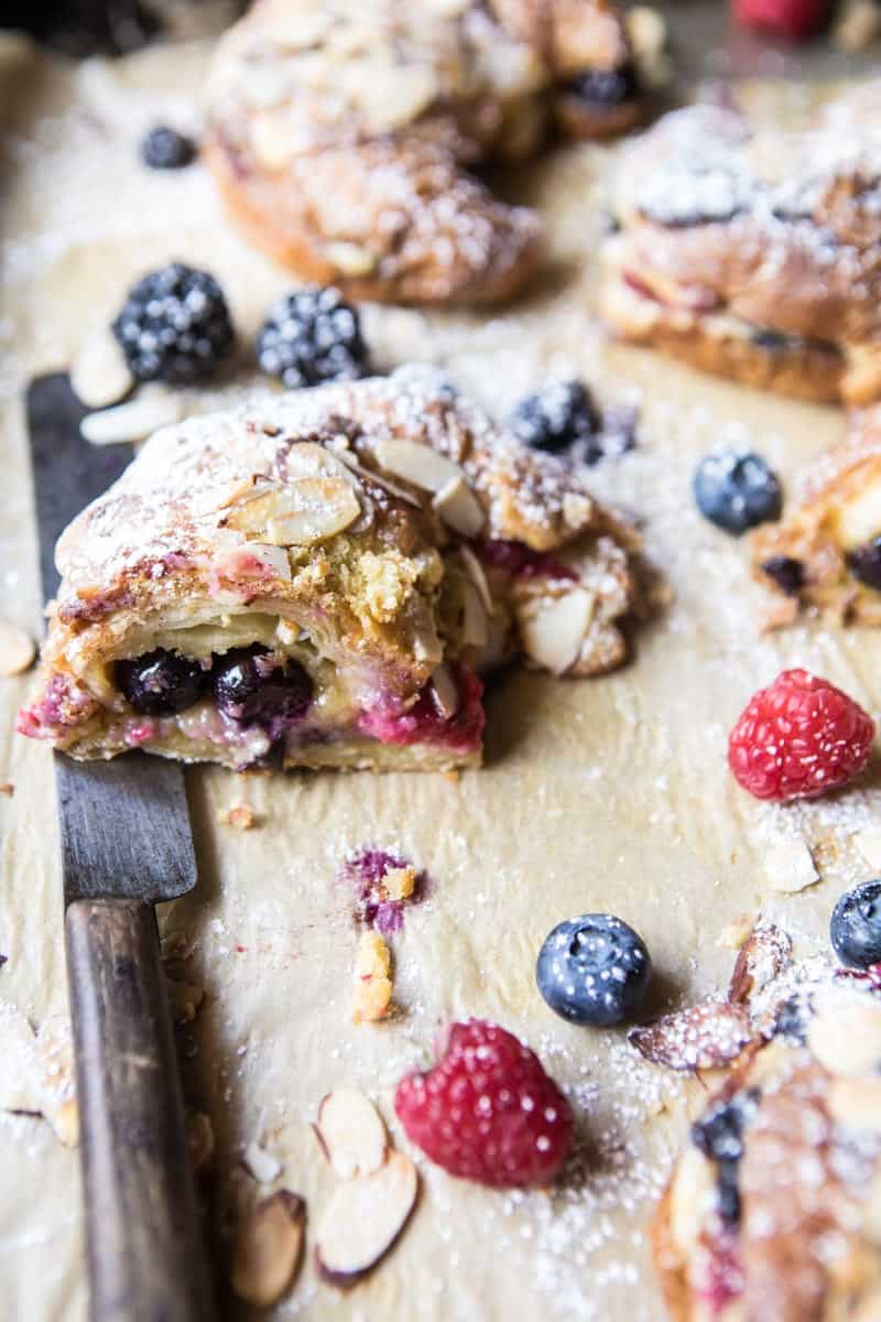 Mixed Berry Almond Croissants | halfbakedharvest.com @hbharvest