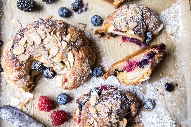 Mixed Berry Almond Croissants | halfbakedharvest.com @hbharvest