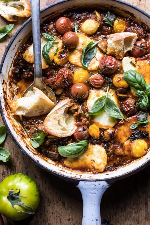 Summer Tomato and Zucchini Halloumi Bake | halfbakedharvest.com @hbharvest