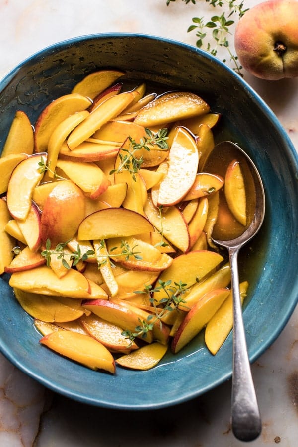 Sweet Peach Thyme Shortcakes | halfbakedharvest.com @hbharvest