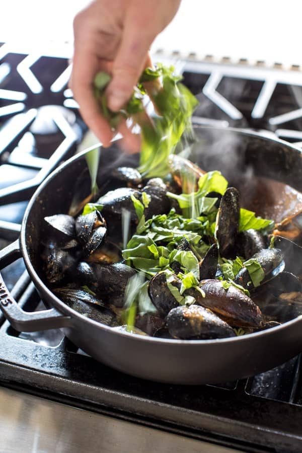 Thai Coconut Butter Mussels with Garlic Lemongrass Toast | halfbakedharvest.com @hbharvest