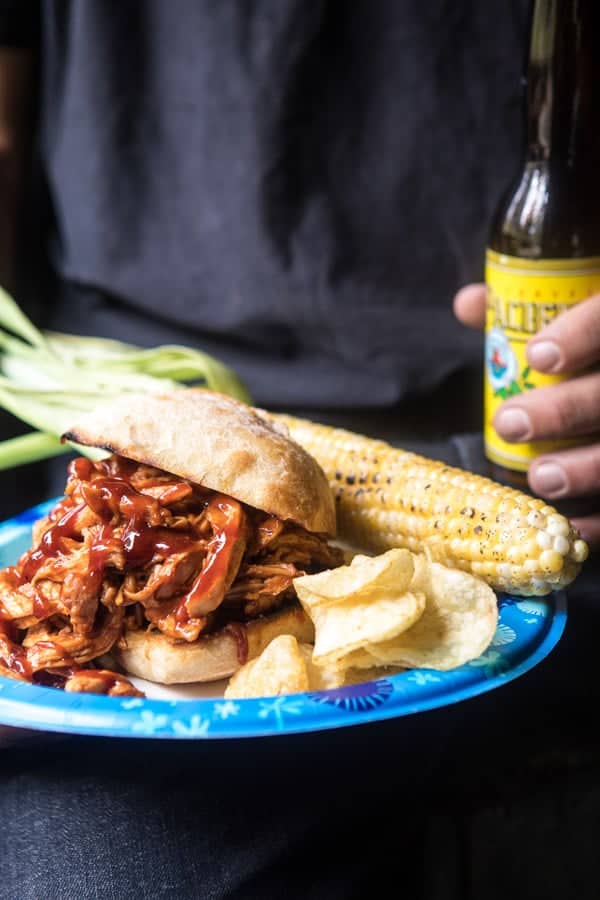 The Best Slow Cooker BBQ Chicken | halfbakedharvest.com @hbharvest