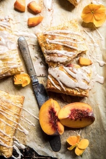 Brown Sugar Peach Puff Pastry Pop Tarts | halfbakedharvest.com @hbharvest