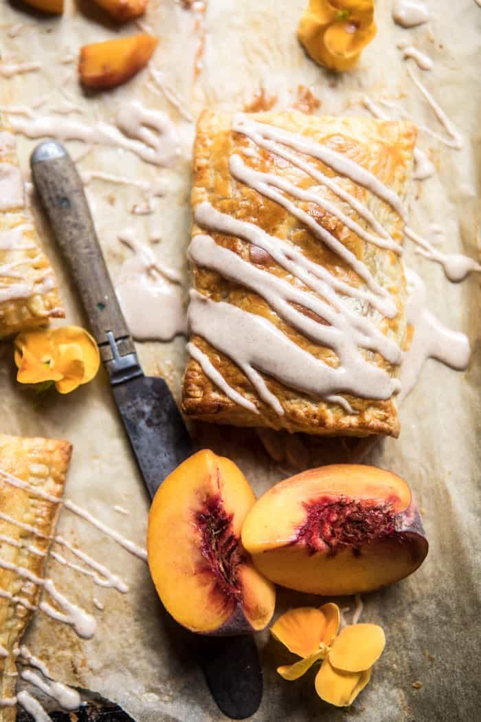 Brown Sugar Peach Puff Pastry Pop Tarts | halfbakedharvest.com @hbharvest