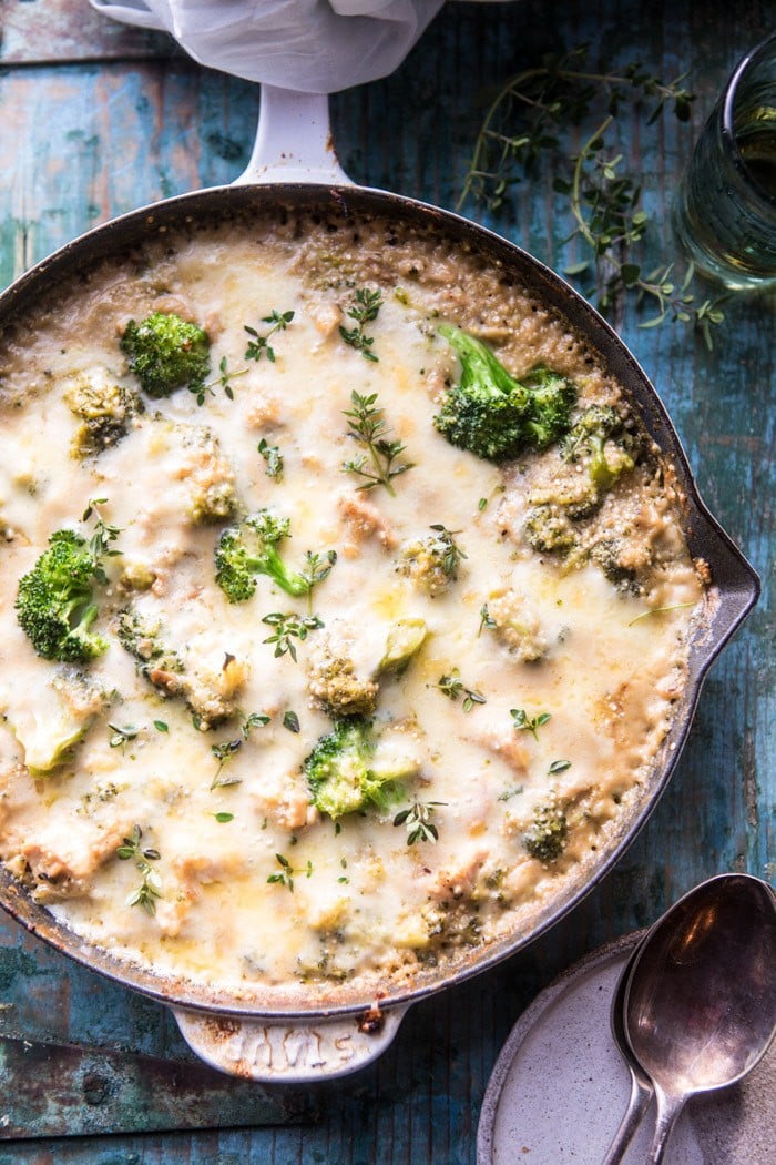 Chicken Broccoli Cheddar Quinoa Casserole | halfbakedharvest.com @hbharvest