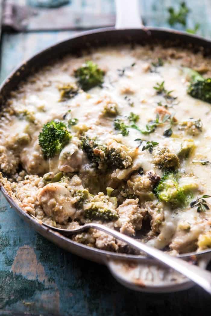 Chicken Broccoli Cheddar Quinoa Casserole | halfbakedharvest.com @hbharvest