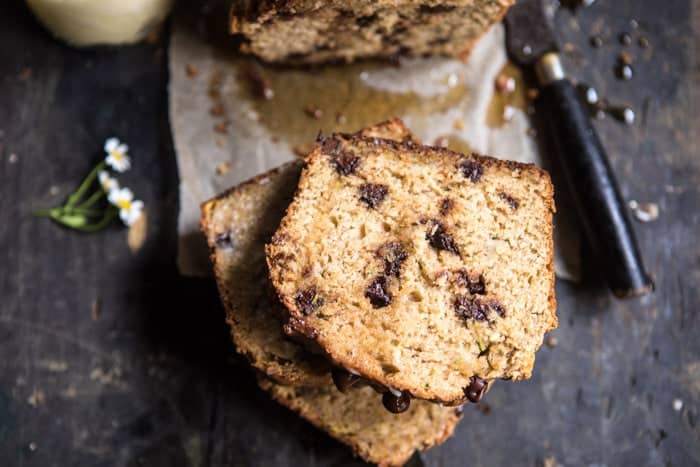 Chocolate Chip Olive Oil Zucchini Banana Bread | halfbakedharvest.com @hbharvest