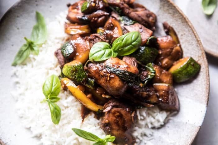 Easy 3 Cup Chicken with Zucchini | halfbakedharvest.com @hbharvest