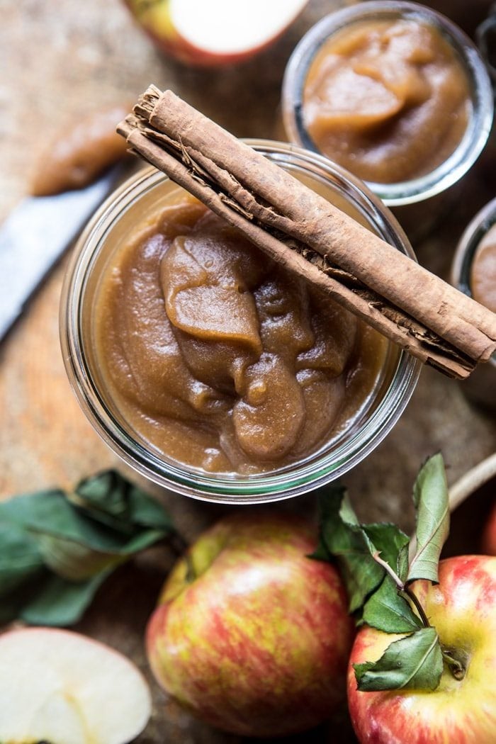 Homemade Slow Cooker Maple Apple Butter | halfbakedharvest.com @hbhharvest