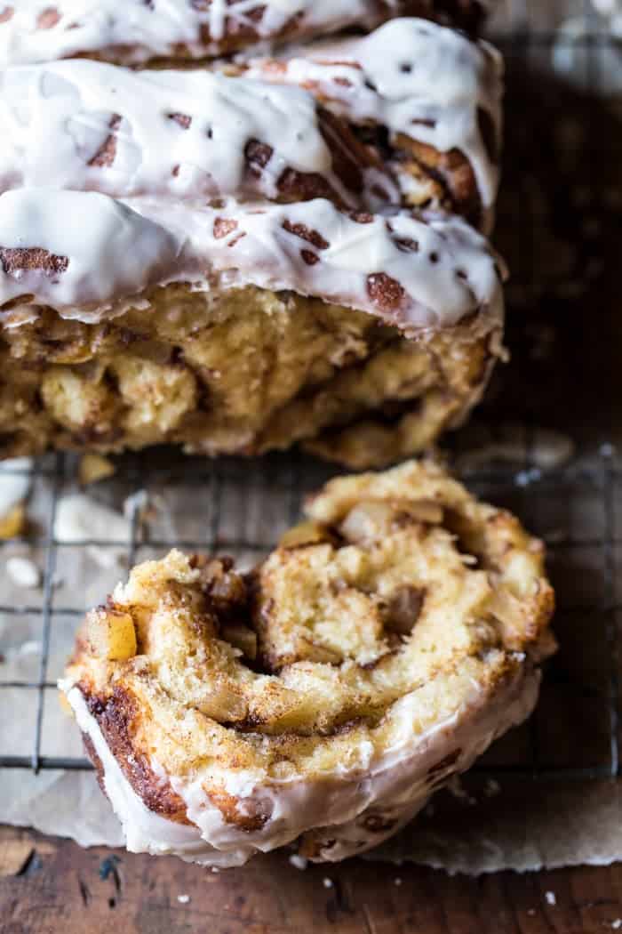 Maple Glazed Apple Pull-Apart Bread | halfbakedharvest.com @hbharvest