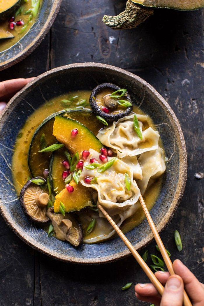 Miso Dumpling Soup with Autumn Squash | halfbakedharvest.com @hbharvest