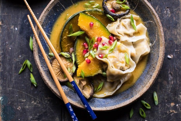 Miso Dumpling Soup with Autumn Squash | halfbakedharvest.com @hbharvest