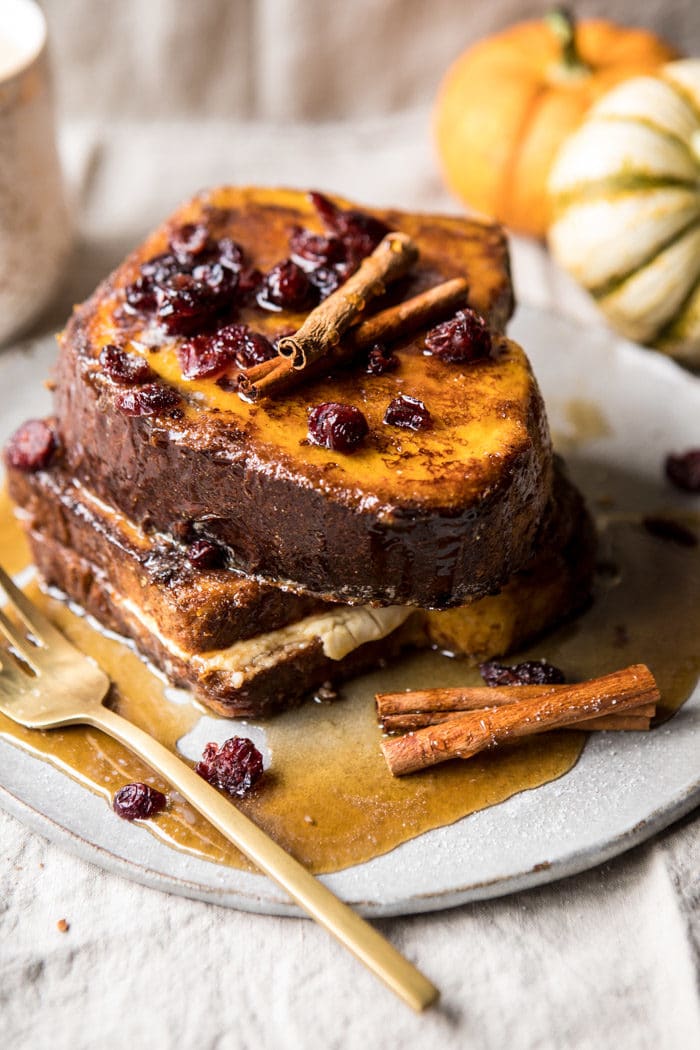 Pumpkin Spice French Toast with Cider Syrup | halfbakedharvest.com @hbharvest