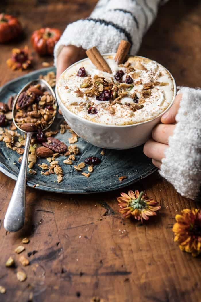 Pumpkin Spice Oatmeal Latte | halfbakedharvest.com @hbharvest