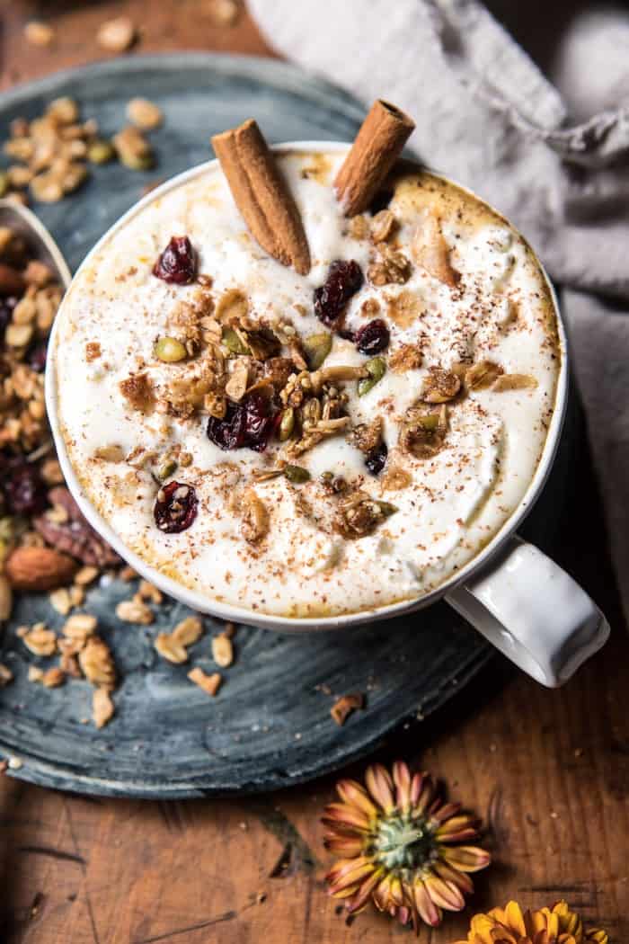 Pumpkin Spice Oatmeal Latte | halfbakedharvest.com @hbharvest