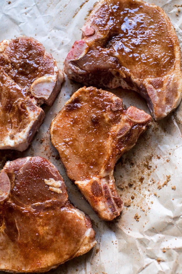 Roasted Cranberry Brown Sugar Pork Chops | halfbakedharvest.com @hbharvest