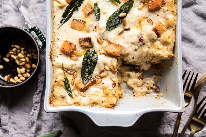 Butternut Squash and Sun-Dried Tomato White Lasagna | halfbakedharvest.com @hbharvest