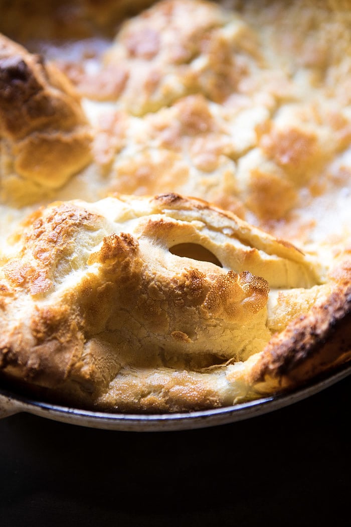 Cinnamon Spiced Dutch Baby with Cranberry Butter | halfbakedharvest.com @hbharvest