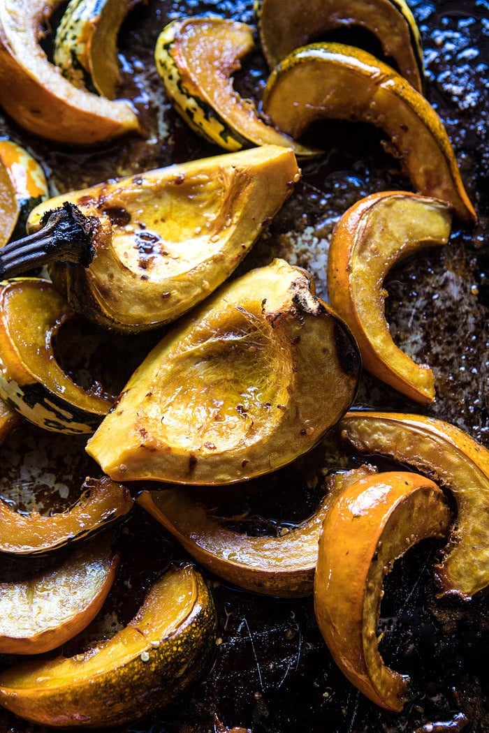 Honey Butter Roasted Acorn with Burrata and Pomegranate | halfbakedharvest.com @hbharvest