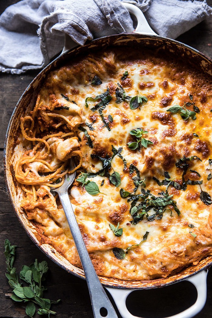 One-Pan Cheesy Spaghetti Pie | halfbakedharvest.com @hbharvest