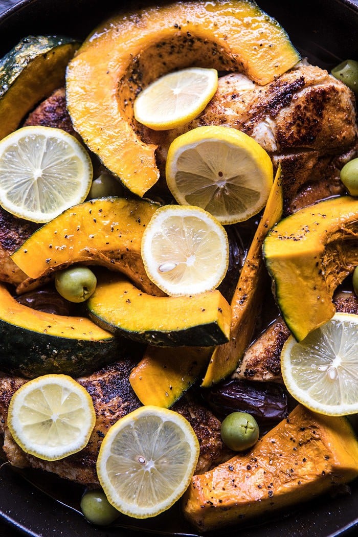 Skillet Roasted Moroccan Chicken and Olive Tagine | halfbakedharvest.com @hbharvest