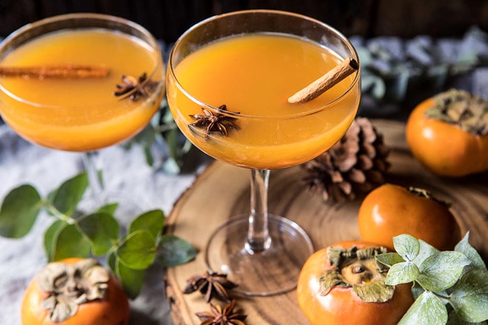 Spiced Persimmon Bourbon Old Fashioned | halfbakedharvest.com @hbharvest