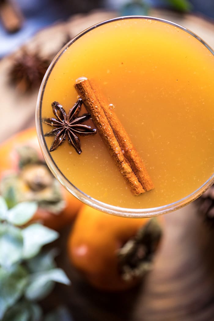 Spiced Persimmon Bourbon Old Fashioned | halfbakedharvest.com @hbharvest