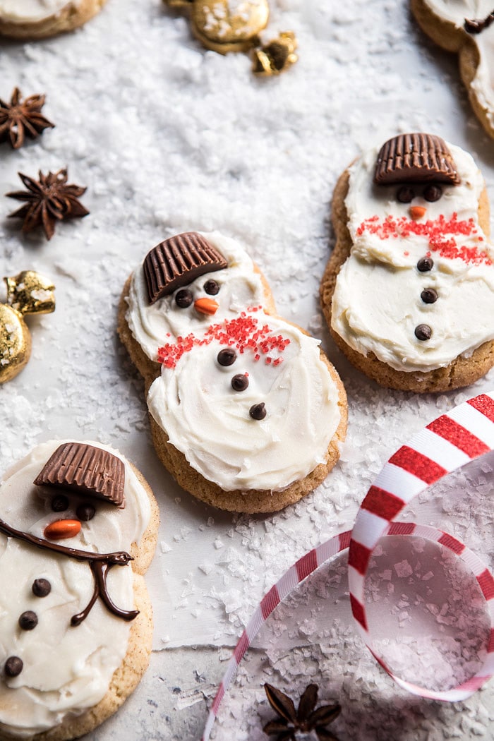 Eggnog Frosted Chai Snickerdoodle Snowmen | halfbakedharvest.com @hbharvest