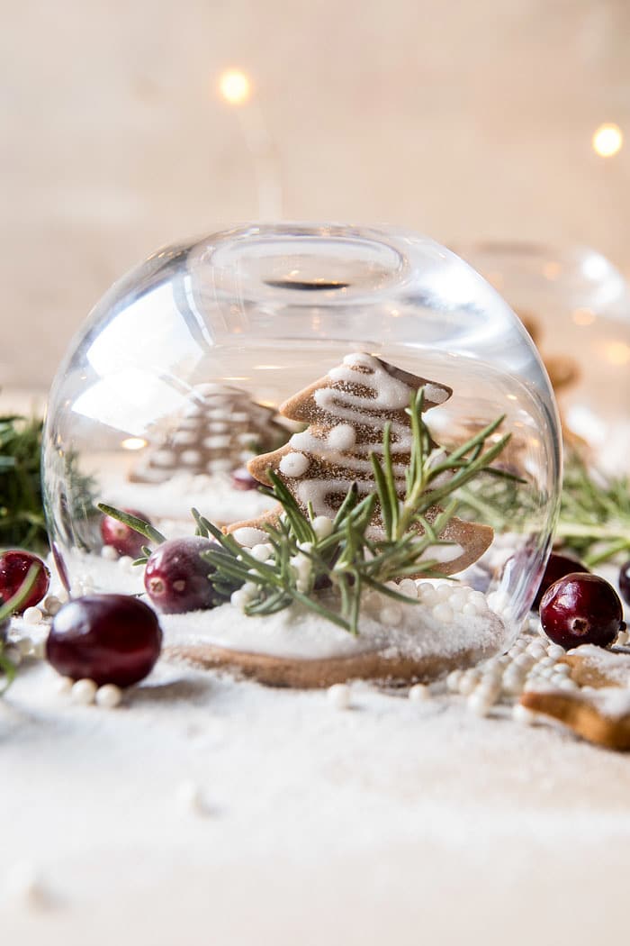 Gingerbread Snowglobe Place Setting | halfbakedharvest.com @hbharvest