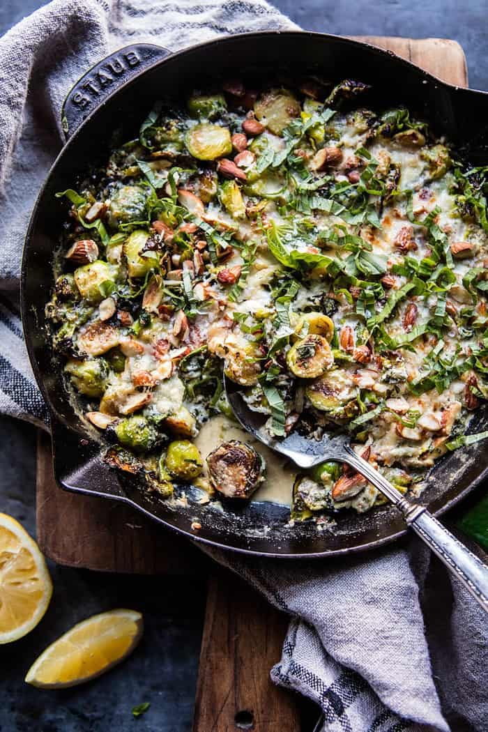 Lemony Fried Brussels Sprouts | halfbakedharvest.com @hbharvest