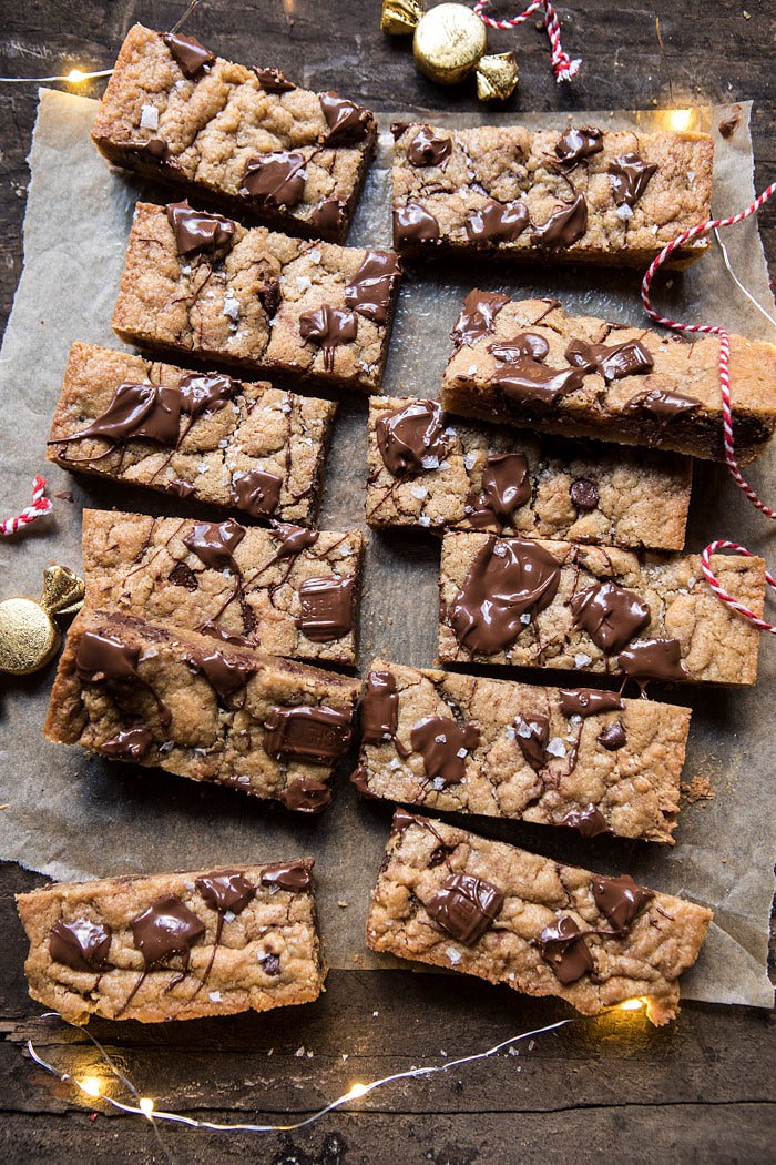 Salted Milk Chocolate and Peanut Butter Blondies | halfbakedharvest.com @hbharvest