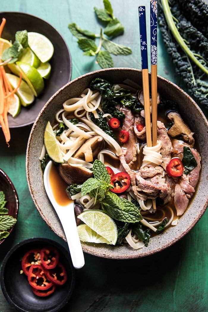 Quick Cleansing Kale and Mushroom Pho | halfbakedharvest.com @hbharvest